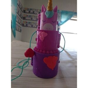 Polly Pocket Spin 'n Surprise Birthday Cake Unicorn Theme Toy House Collection